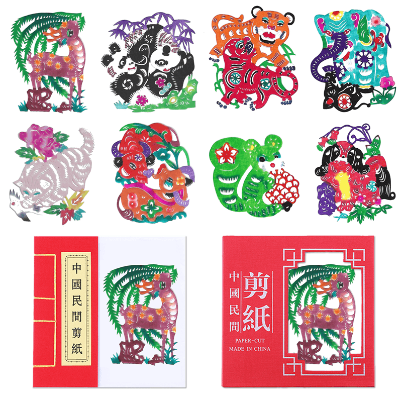 Chinese Traditional Elements Dyed Color Zodiac Paper-cut Art Finished Product — style photo