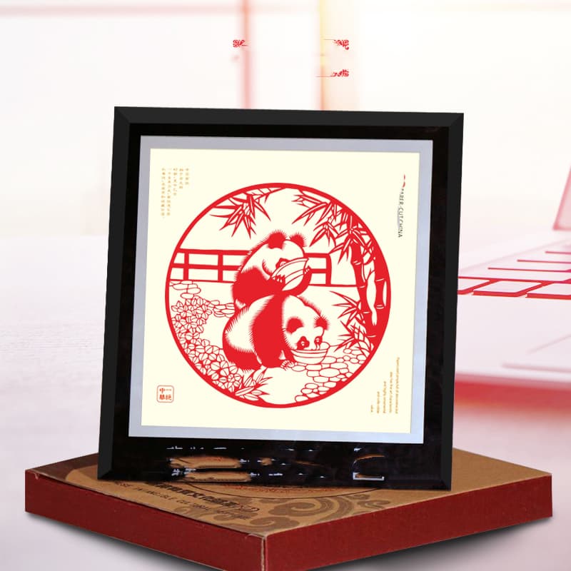 Paper-cut Mirror Frame Ornaments Paper-cut Painting Works Chinese Style — view 1