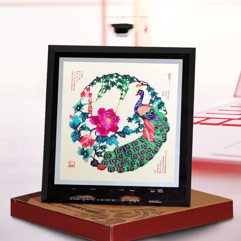 Paper-cut Mirror Frame Ornaments Paper-cut Painting Works Chinese Style — view 4
