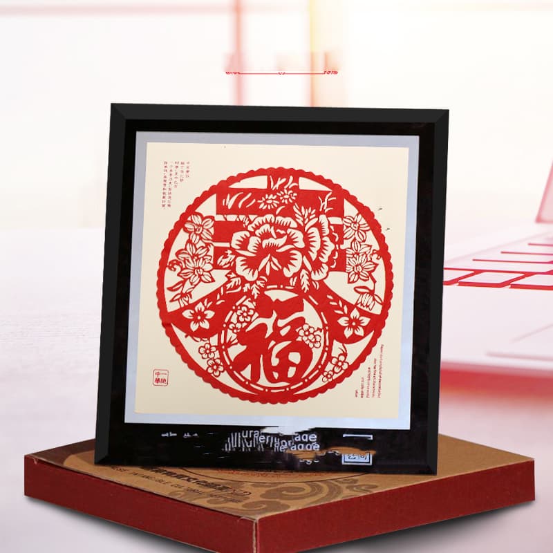 Paper-cut Mirror Frame Ornaments Paper-cut Painting Works Chinese Style — view 3