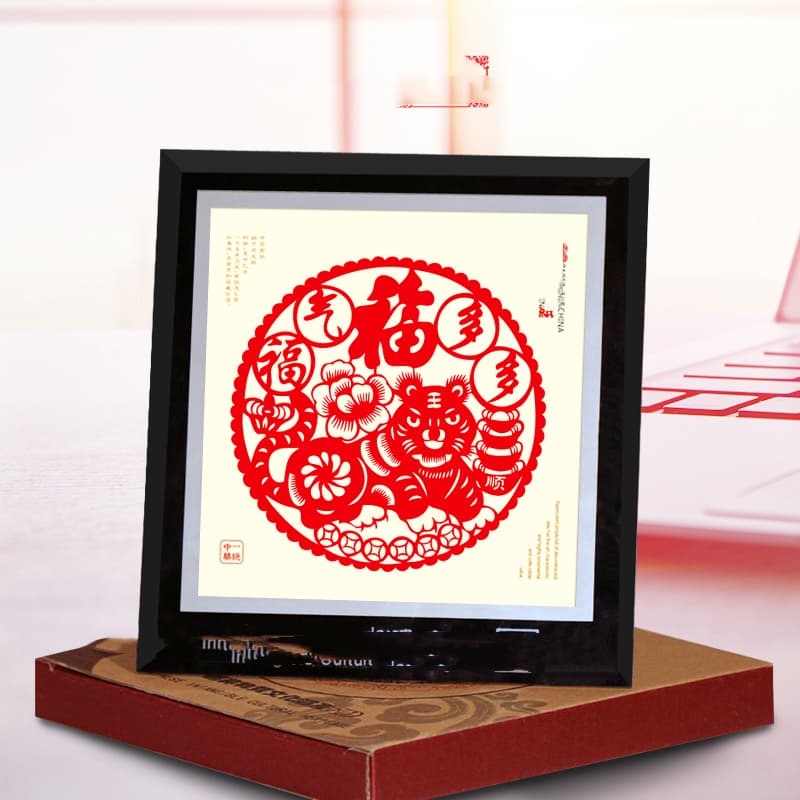 Paper-cut Mirror Frame Ornaments Paper-cut Painting Works Chinese Style — view 2