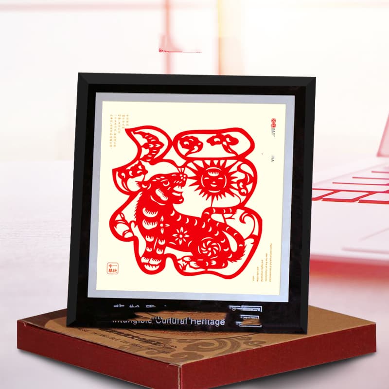 Paper-cut Mirror Frame Ornaments Paper-cut Painting Works Chinese Style — view 5