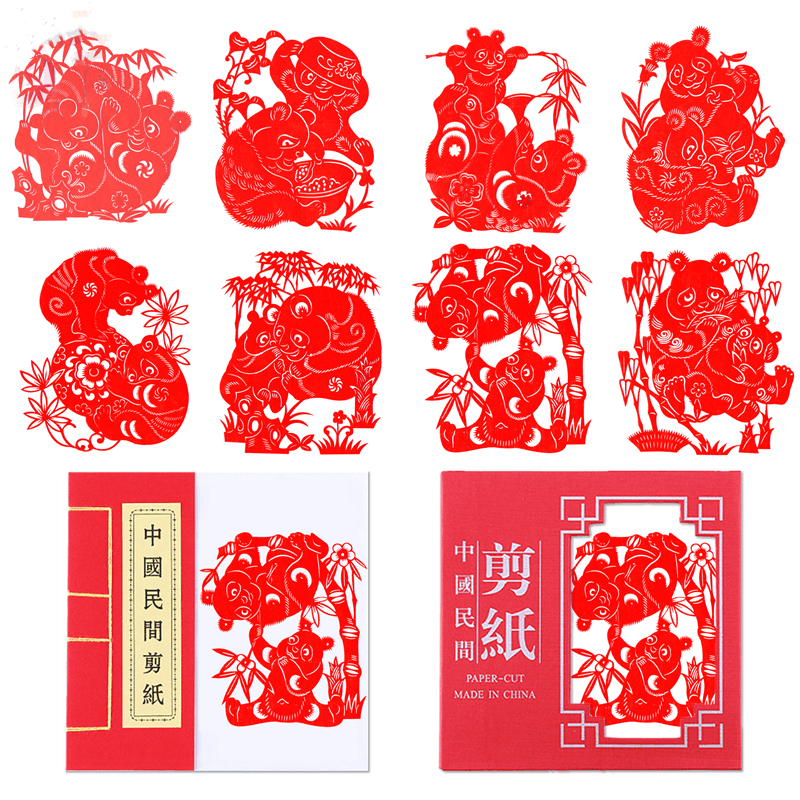 Chinese Traditional Elements Dyed Color Zodiac Paper-cut Art Finished Product — style photo